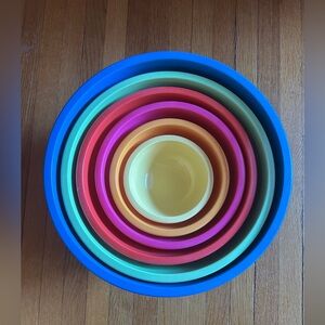 Vtg Zak Designs Colorful Melamine Nesting Bowls from Crate and Barrel (Set of 6)